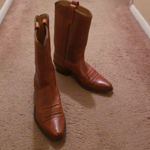 Acme Womens Brown Cowboy Boots